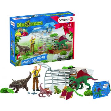 Schleich 98064 Calendrier de l'Avent Dinosaurus 2020 avec 24 fenêtres