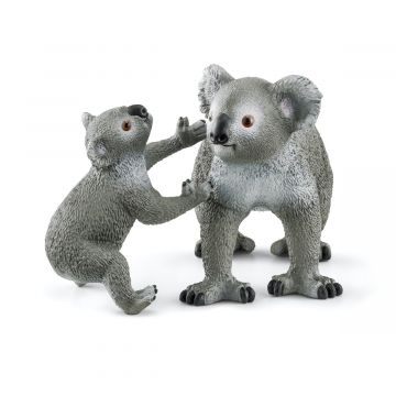 Schleich Wild Life Maman koala aves son bebe 42566