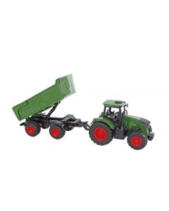 Kids Globe Farming Tracteur avec remorque vert 41 cm 540520