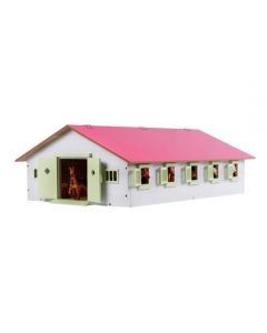 Ecurie Ecurie Enfants Globe Bois Rose 1:32 avec 9 cases 610188