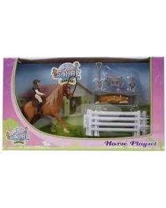 Cheval de jeu Kids Globe avec cavalier et accessoires 640073